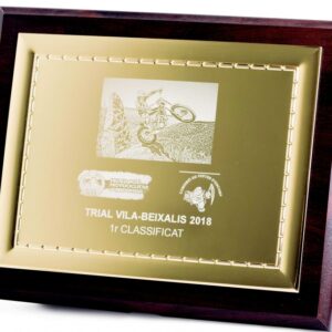 PLACA DE HOMENAJE DORADA IDEAL BODAS DE ORO TAMAÑO MEDIANO