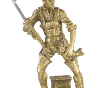 TROFEO DE PESCA MODELO PESCADOR DE RIO 25CM