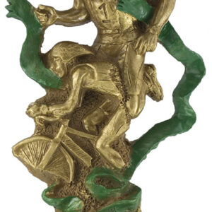 TROFEO DUATLÓN DORADO Y VERDE 29 CM