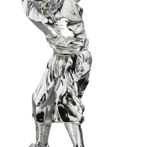TROFEO GOLF MASCULINO GRAN TAMAÑO 38 CM PLATA METALIZADO