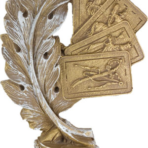 TROFEO DE CARTAS MODELO PLUMA GRANDE 38 CM