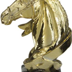 TROFEO FIGURA CABALLO COLOR METALIZADO DORADO