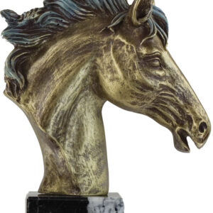 TROFEO FIGURA CABEZA CABALLO PEQUEÑO 23 CM
