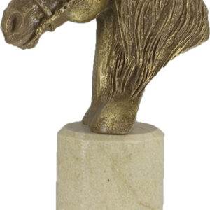 TROFEO CABEZA CABALLO EN COLUMNA 18 CM
