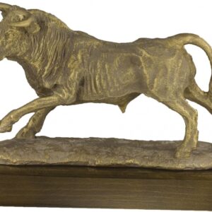 TROFEO FIGURA TORO COLOR ORO VIEJO