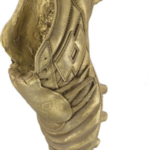 TROFEO TIPO BOTA DE ORO, TAMAÑO REAL, COLOR ORO VIEJO