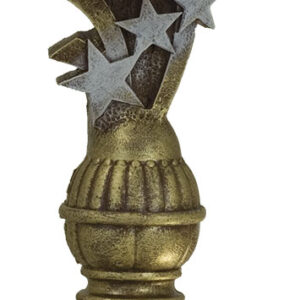 TROFEO FUTBOL MODELO ESTRELLAS 24 CM