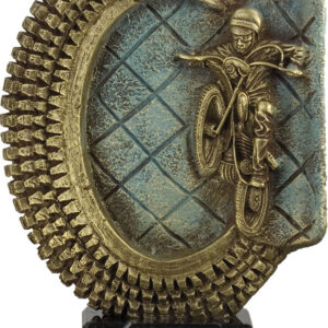 TROFEO MOTOCROSS MODELO NEUMÁTICO Y PILOTO PEQUEÑO