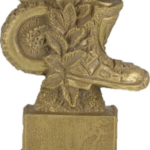 TROFEO MOTOS EN RESINA COLOR ORO VIEJO 17 CM