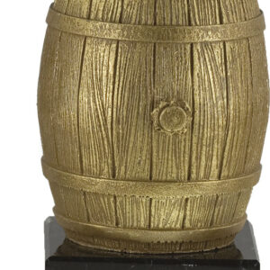 TROFEO FIGURA BARRIL DE VINO REALIZADO EN RESINA