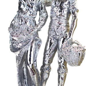 TROFEO FIGURA DE LA VENDIMIA GRAN TAMAÑO COLOR PLATA METALIZADO