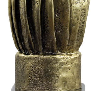 TROFEO FIGURA GORRO DE COCINA COLOR ORO VIEJO 17 CM