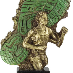 TROFEO DE ATLETISMO MODELO ZAPATILLA Y CORREDOR MEDIANO