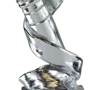 TROFEO MICRÓFONO PLATEADO METALIZADO MEDIANO