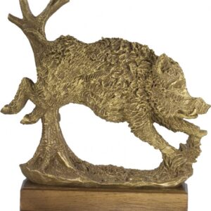 TROFEO FIGURA DE JABALÍ ÁRBOL