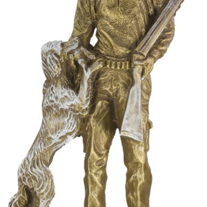 TROFEO DE CAZA MODELO CAZADOR Y PERRO