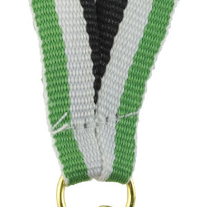 10 CINTAS PARA MEDALLAS EXTREMEÑA COLOR VERDE BLANCO Y NEGRO MODELO (04)