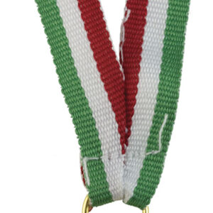 10 CINTAS PARA MEDALLAS FACÍL MONTAJE COLOR VERDE BLANCO ROJO MODELO (08)