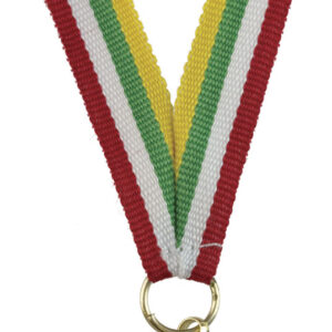 10 CINTAS PARA MEDALLAS COLOR AMARILLO VERDE BLANCO Y ROJO MODELO (10)