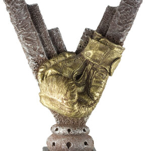 TROFEO DE BOXEO MODELO GUANTES EN V PEQUEÑO