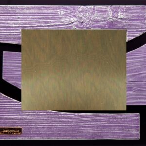 PLACA DE HOMENAJE TIPO ESCULTURA COLOR MALVA