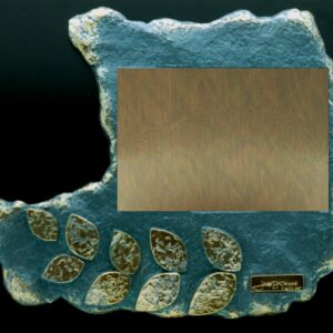 PLACA DE HOMENAJE TIPO ESCULTURA MODELO HOJAS