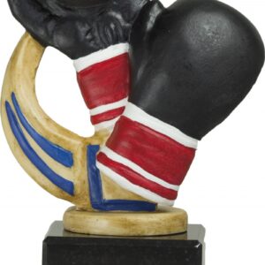 TROFEO DE BOXEO PINTADO A COLOR MEDIANO