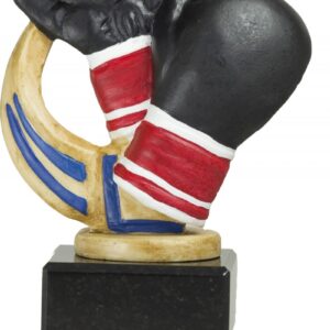 TROFEO DE BOXEO PINTADO A COLOR GRANDE