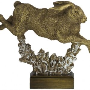 TROFEO DE CAZA FIGURA LIEBRE 22 CM