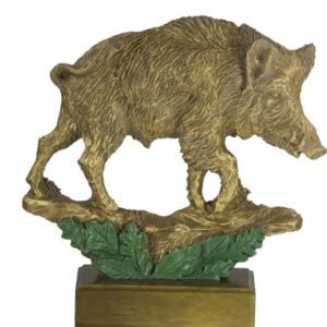 TROFEO DE CAZA FIGURA JABALÍ 22 CM