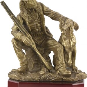 FIGURA CAZADOR Y PERRO TAMAÑO GRANDE