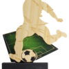 trofeo de fútbol en madera
